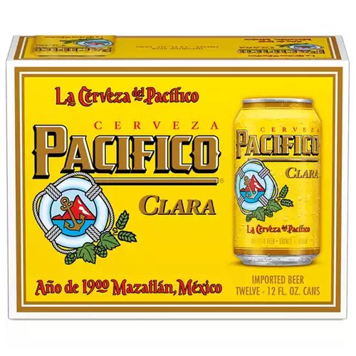 Pacifico Beer, Cans (Pack of 12)