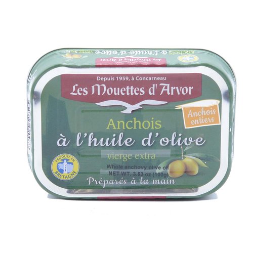 Les Mouettes D'Arvor Anchovies, Extra Virgin Oil Olives