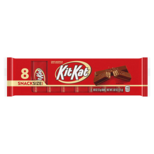 Kit Kat Crisp Wafers, In Milk Chocolate, Snack Size