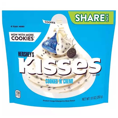Hershey's Kisses Candy, Cookies 'N' Creme, Share Pack
