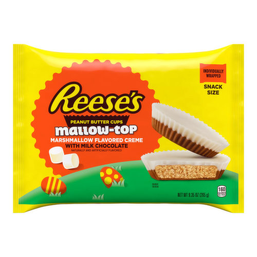 Easter Reese's Mallow-Top Marshmallow Creme with Milk Chocolate Snack Size Peanut Butter Cups