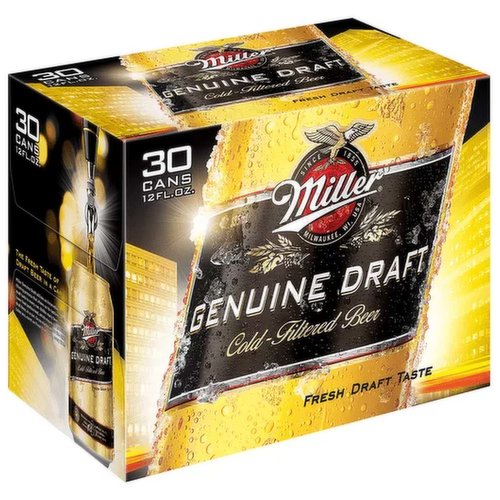 Miller Genuine Draft Cans (30-pack) - Foodland