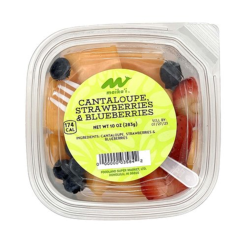 Maika`i Cantaloupe, Strawberries and Blueberries