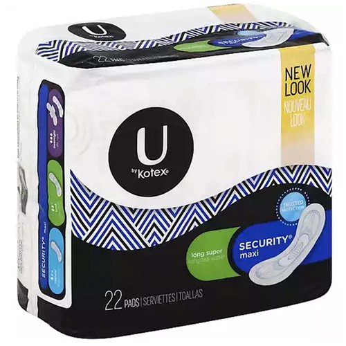 U by Kotex Clean & Secure Maxi Pads, Heavy Absorbency