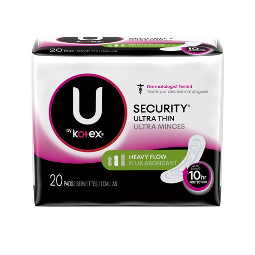 U by Kotex Clean & Secure Ultra Thin Pads, Heavy Absorbency