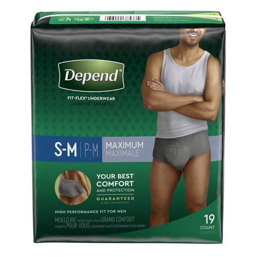 Depend Fit-Flex Underwear For Men, Maximum Absorbency, Small-Medium -  Foodland