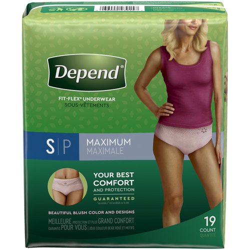 Depend Silhouette Disposable Underwear Female Waistband Style Small, 51413,  Maximum, 16 Ct, Small, 16 ct - Jay C Food Stores