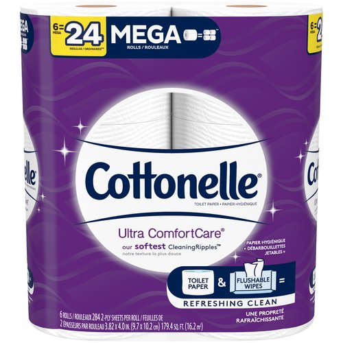 Cottonelle Ultra Comfort Care Toilet Paper, Mega Rolls, 2-Ply