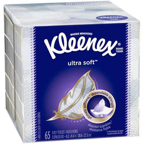 Kleenex Ultra Soft Facial Tissues, 3-Ply