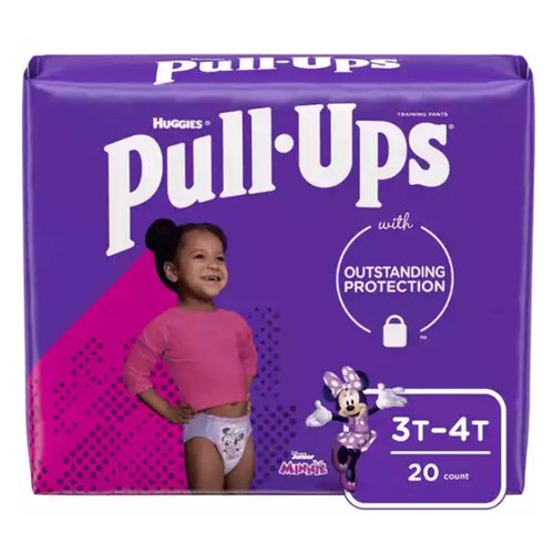 Huggies Pull-Ups Training Pants, Girl, 3T-4T (32-40 lbs.)