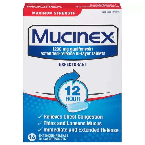 Mucinex Chest Congestion Tablets, Expectorant Maximum Strength