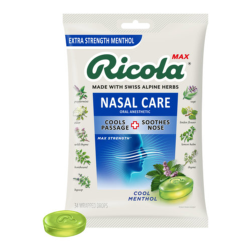 Ricola Max Nasal Care Cool Menthol Drops