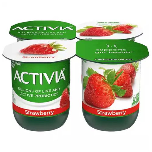 Dannon Activia Strawberry Yogurts