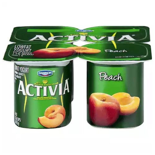 Activia Blended Peach Lowfat Probiotic Yogurt