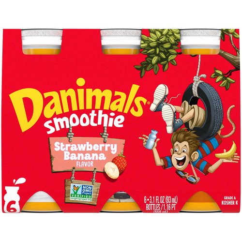 Dannon Danimals Swingin' Strawberry Banana Smoothies