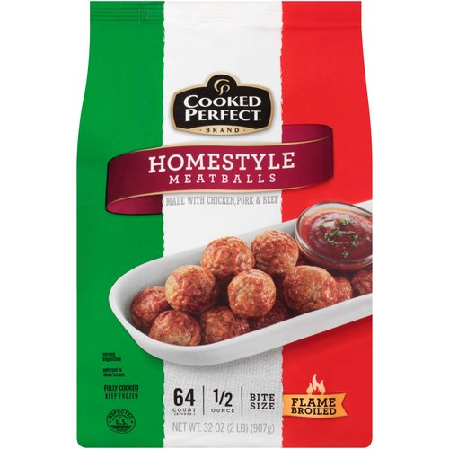 Cooked Perfect Bite Size Homestyle Meatballs