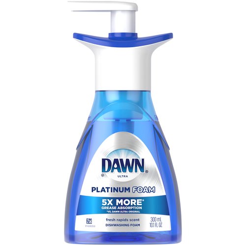 Dawn Ultra Platinum Dishwashing Foam, Fresh Rapids