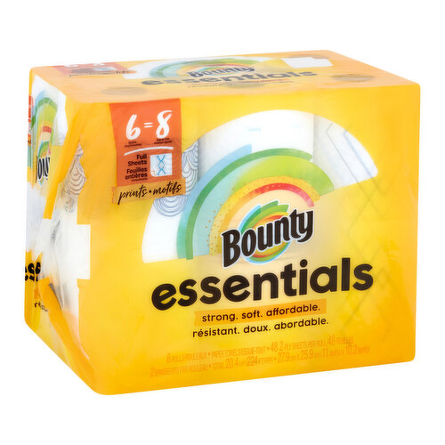 Bounty Essentials White Print (6-Rolls)