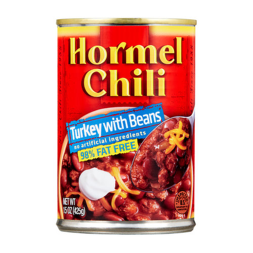 Hormel Chili 98% Fat Free Turkey with Beans, 15 Oz