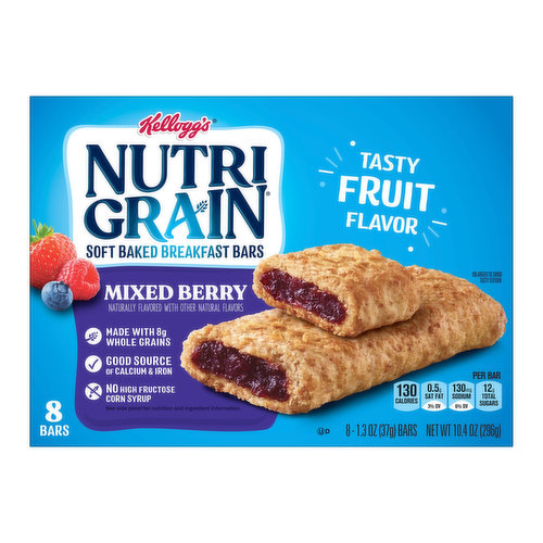 Nutri-Grain Mixed Berry Soft Baked Breakfast Bars (8-count)
