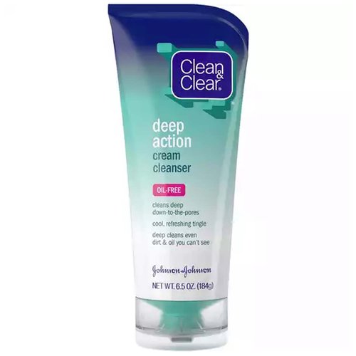 Clean & Clear Cream Cleanser, Deep Action, Oil-Free