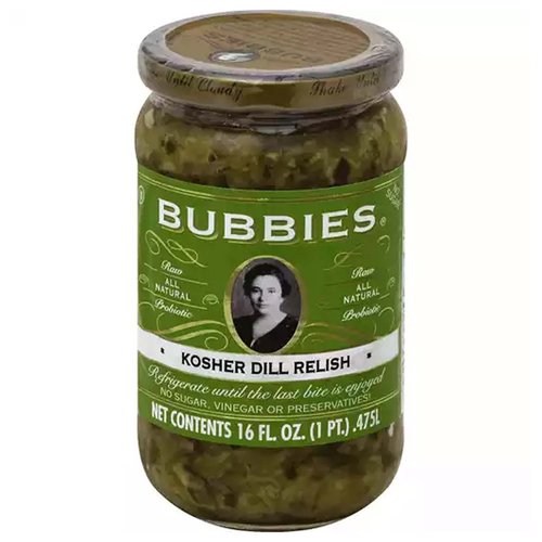 Bubbies Kosher Dill Relish 