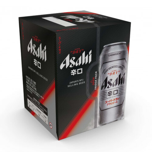 Asahi Super Dry 16.9oz Cans (4-pack)