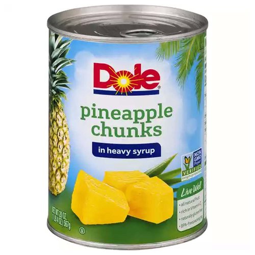 Dole Pineapple Chunks In Heavy Syrup