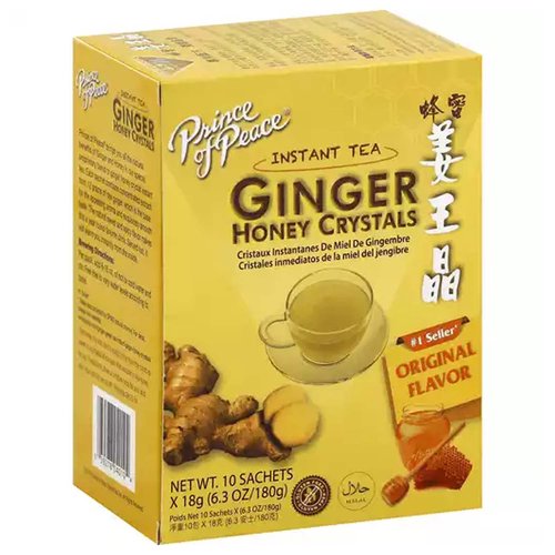 Prince of Peace Tea Bags, Ginger Honey Crystals