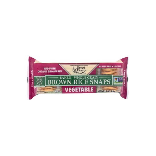 Edward & Sons Brown Rice Snaps, Vegetable