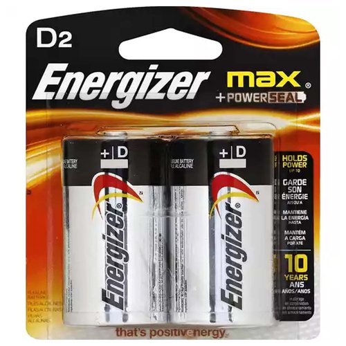 Energizer Batteries, D, E95BP