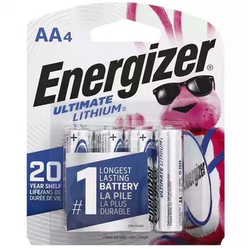 ENERGIZER ULTIMATE LITHIUM AA 4 PACK