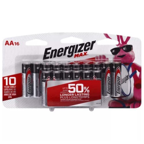 Energizer Alkaline Batteries, Max, AA