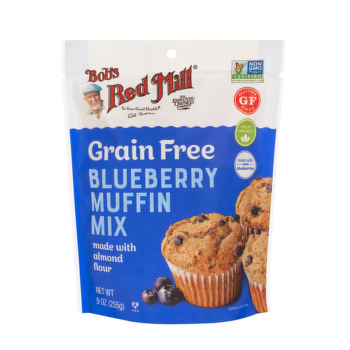 Bob’s Red Mill Grain Free Blueberry Muffin Mix is a delicious, quick to prepare, easy-to-use mix that offers the scrumptious flavor and tempting aroma of traditional baked goods, without the grains. It’s that simple. Mix up a batch today and enjoy everything you’ve been missing!