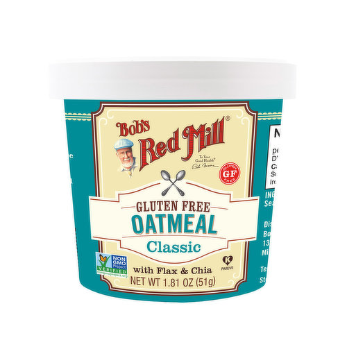 Bob's Red Mill Oatmeal Cup, Gluten Free, Classic