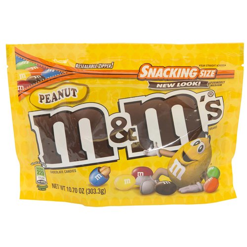 M & M's Peanut Chocolate Candy ~ Sharing Size 10.70 oz / 303.3