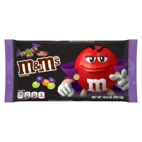 M&M'S Minis Milk Chocolate Halloween Candy Tube, 1.77oz
