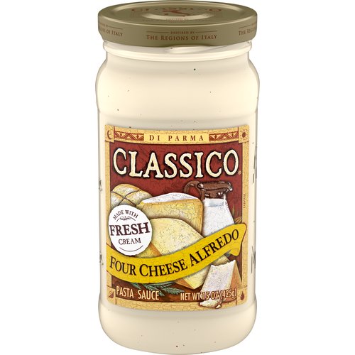 Classico Pasta Sauce, 4 Cheese, Alfredo