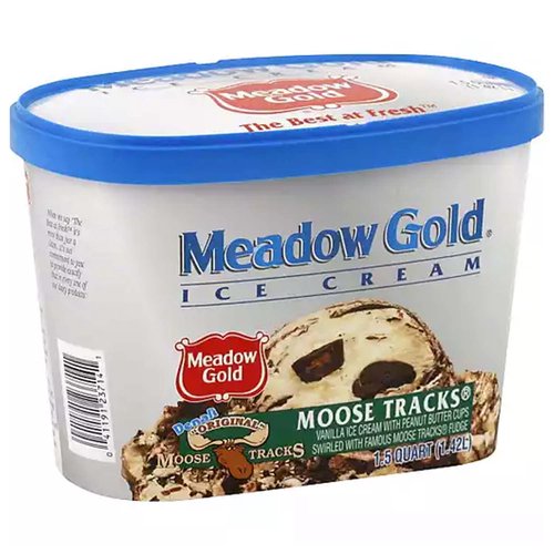 Meadow Gold Ice Cream, Denali Original Moose Tracks