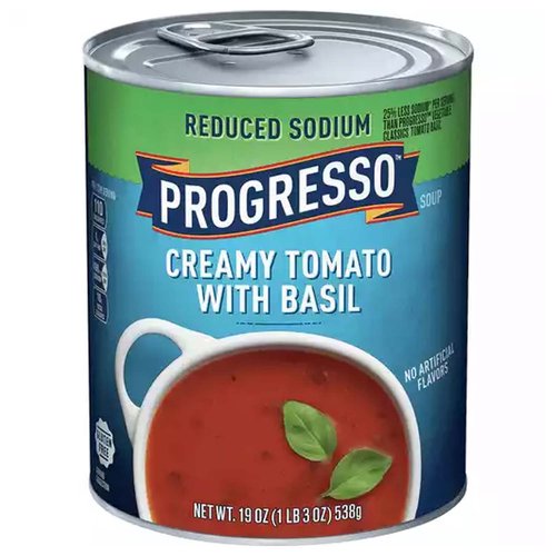 Progresso Creamy Tomato with Basil Soup, Reduced Sodium