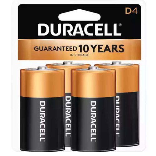 Duracell Coppertop Alkaline Battery, D