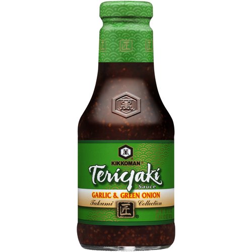 In Japan, the revered tradition of superior craftsmanship is known as takumi. With that same attention to quality, we offer our Takumi Collection. Garlic & Green Onion is a thick, rich teriyaki sauce, loaded with minced garlic and green onions, perfectly balance with soy sauce, mirin, and sesame oil. It's an easy way to make everyday meals a little more special—and a lot more flavorful! Use it as a marinade, or pour it on after grilling, broiling or sautéing meats, poultry, seafood, or veggies. Great as a dip for appetizers, too.