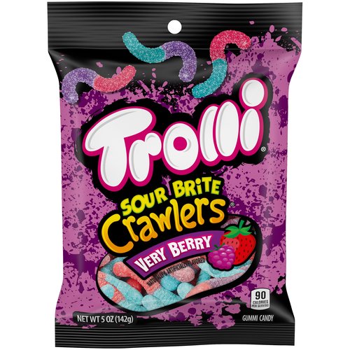 Trolli Sour Brite Crawlers Very Berry Gummy Candy