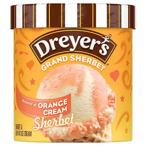 Dreyer's Orange Cream Sherbet & Light Vanilla Ice Cream