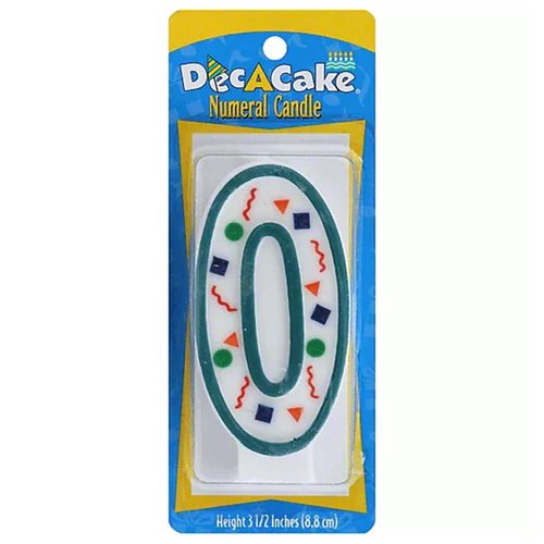 Dec A Cake Numeral Candle, 0