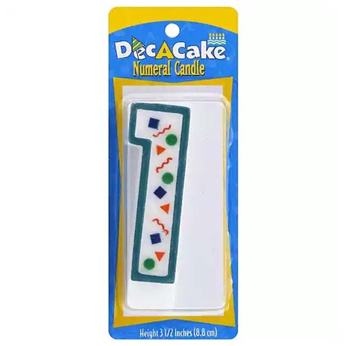 Dec A Cake Numeral Candle, 1