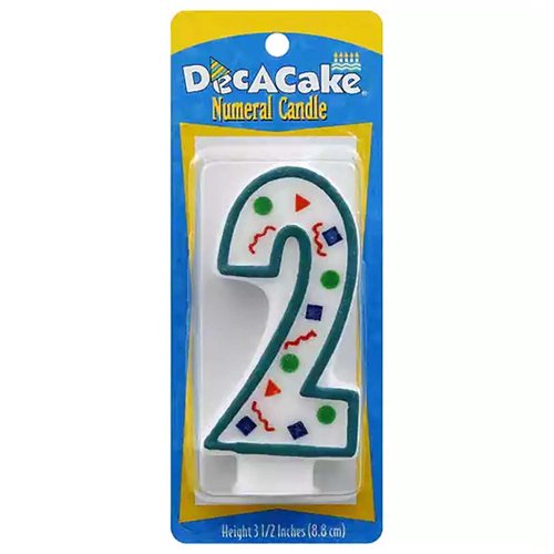 Dec A Cake Numeral Candle, 2