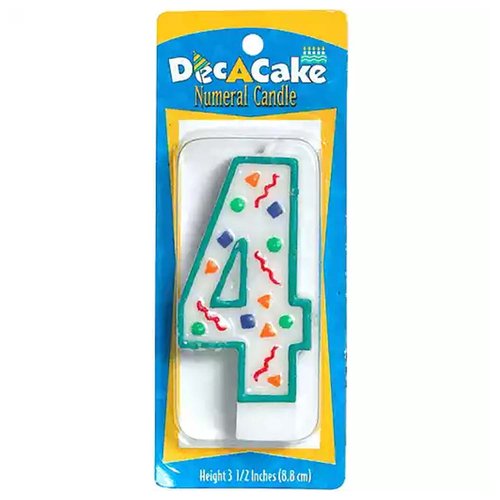 Dec A Cake Numeral Candle, 4