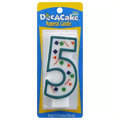 Dec A Cake Numeral Candle, 5