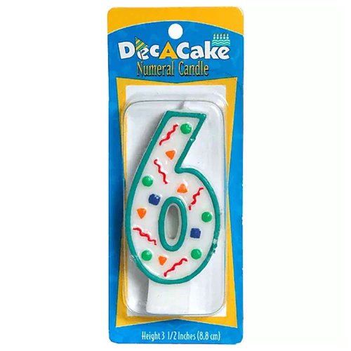 Dec A Cake Numeral Candle 6